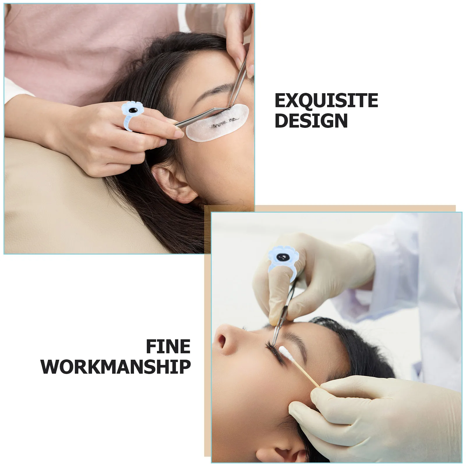 100 قطعة كأس الغراء رمش حلقة تصميم المهنية لاش تمديد أداة لصالون تجميل المنزل استخدام حامل الحاويات الغراء #1