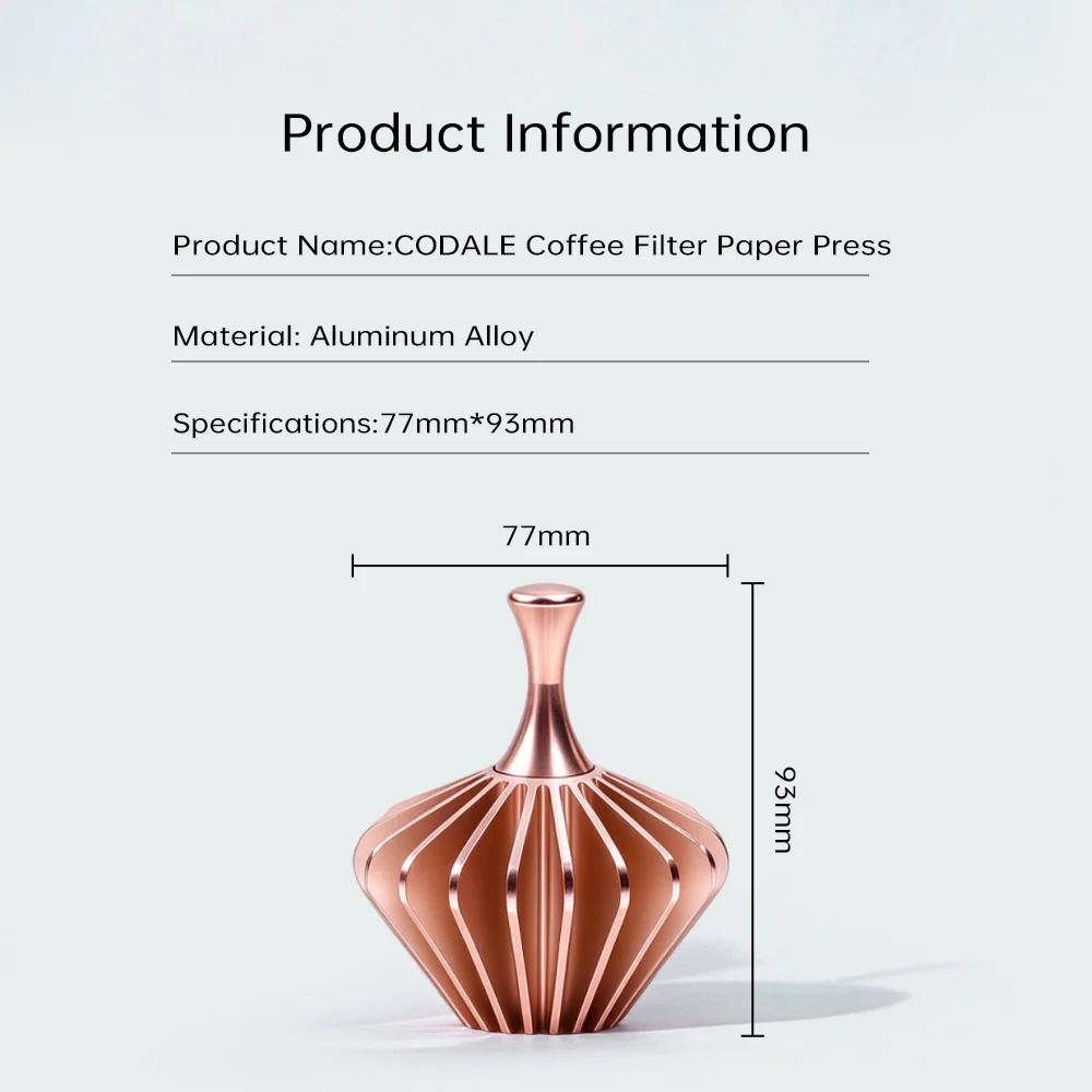 Coffee Filter Tool Pour Over Assistant Home Coffee Accessory Filter Paper Holder, for Coffee Grounds Filtration Aluminum Alloy