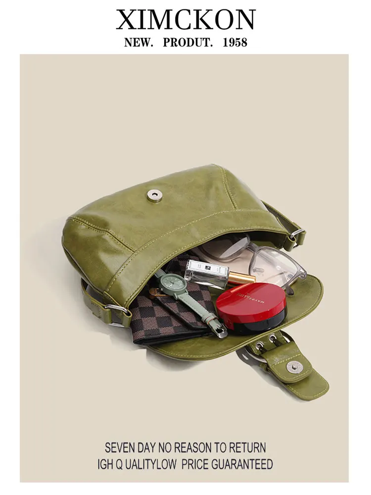 

Сумка XIMON, новинка 2023, универсальная сумка для подмышек, модная сумка на одно плечо для повседневного использования, мягкий ПУ материал