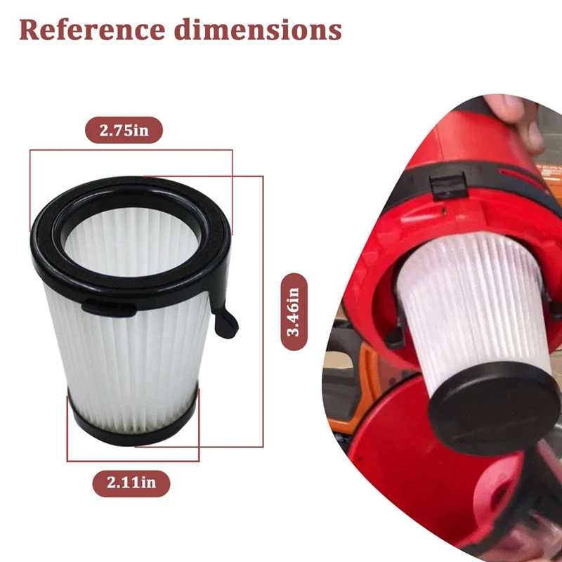 Piezas de Repuesto de filtro HEPA para aspiradora inalámbrica, piezas de repuesto para aspiradora en seco, 49-90-1950, 0850, 2 piezas
