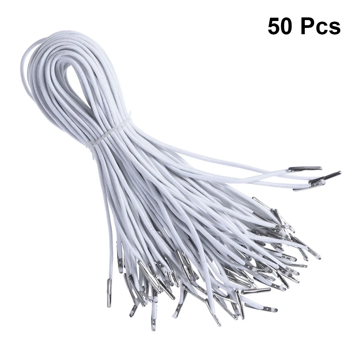 

50PCS Elastic Barbed Cord Ties Elastic Mask Making Book Binding Crafting Fastener for Mask Making Book Binding