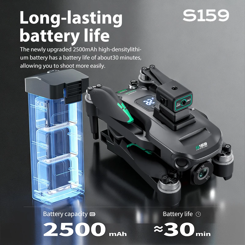 GPS Drone Optical Flow Positioning Hover Multiple Return Modes Waypoint Flight Intelligent Follow One Key Takeoff Landing Speed Switching Drone - view 2