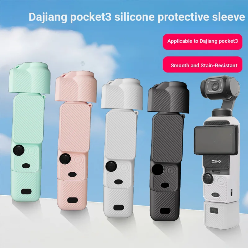 Camera Bag for DJI Handheld Gimbal Camera Pocket 3 Standard Edition and Creator Combo, Silicone Protective Case, Wear-Resistant
