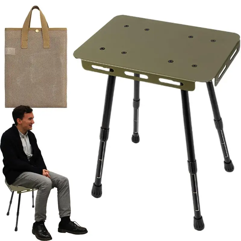 

Small Folding Table Fold Up Table Portable Furniture Desk With Adjustable Height Anti-Slip Heavy-Duty Stool For Classrooms Dorm