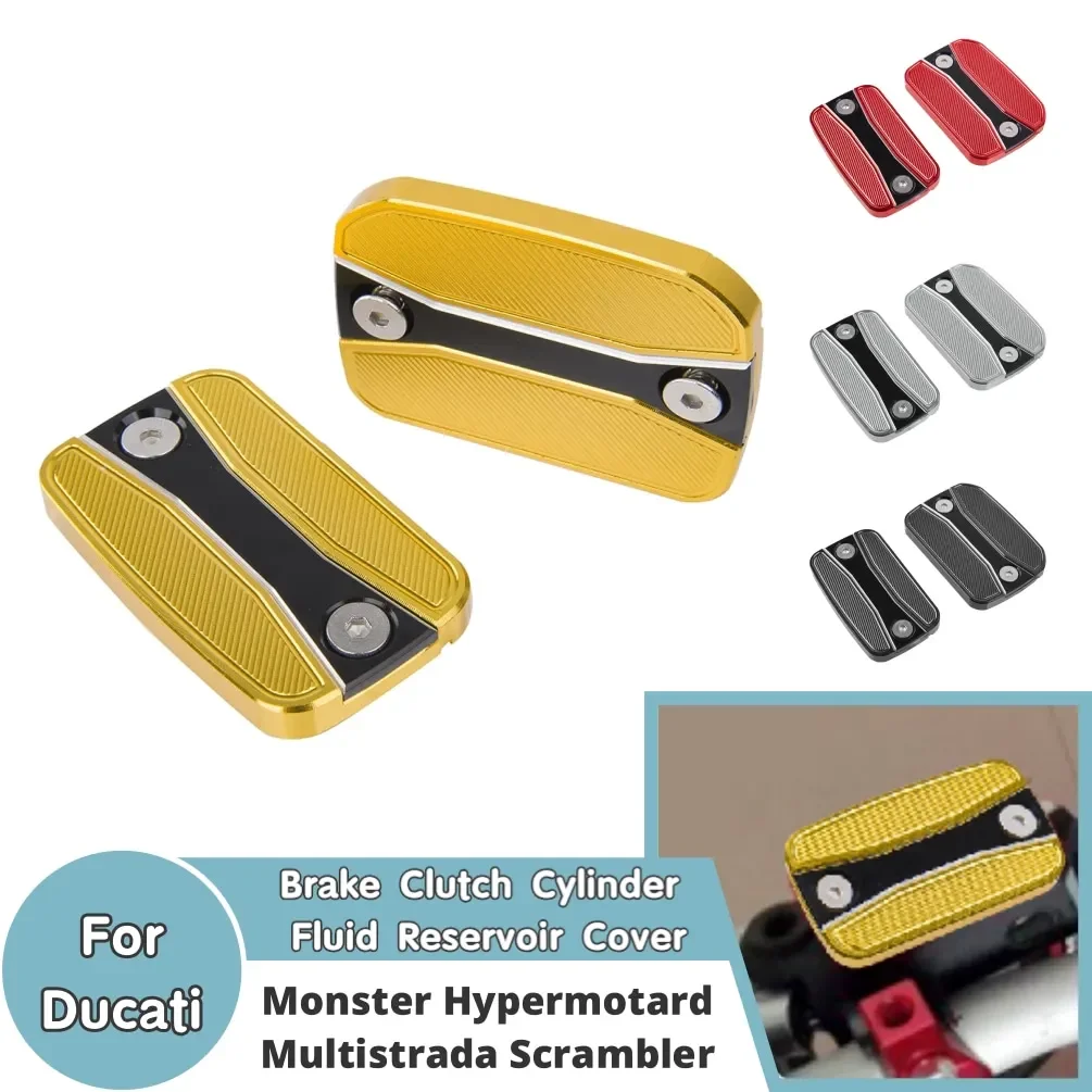 

For Ducati Monster 695 696 796 S2R Motorcycle Accessories Front Brake Clutch Cylinder Fluid Reservoir Cover Scrambler Hyperstrad