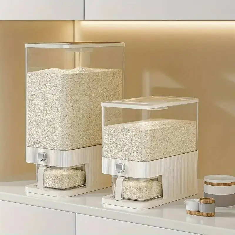 

1 Container For Grains Rice, Large-Capacity Grain Storage Container, Household Reusable Rice Bucket With Pest And Mo