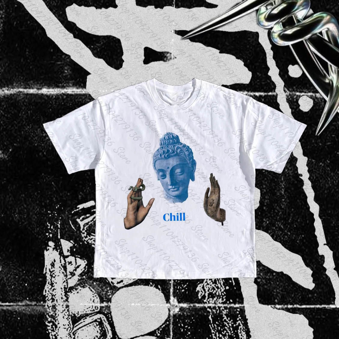 T-shirts Esthétiques Gothiques Vintage pour Femmes, Tops Imprimés Grunge Punk, Vêtements Y2K, T-shir