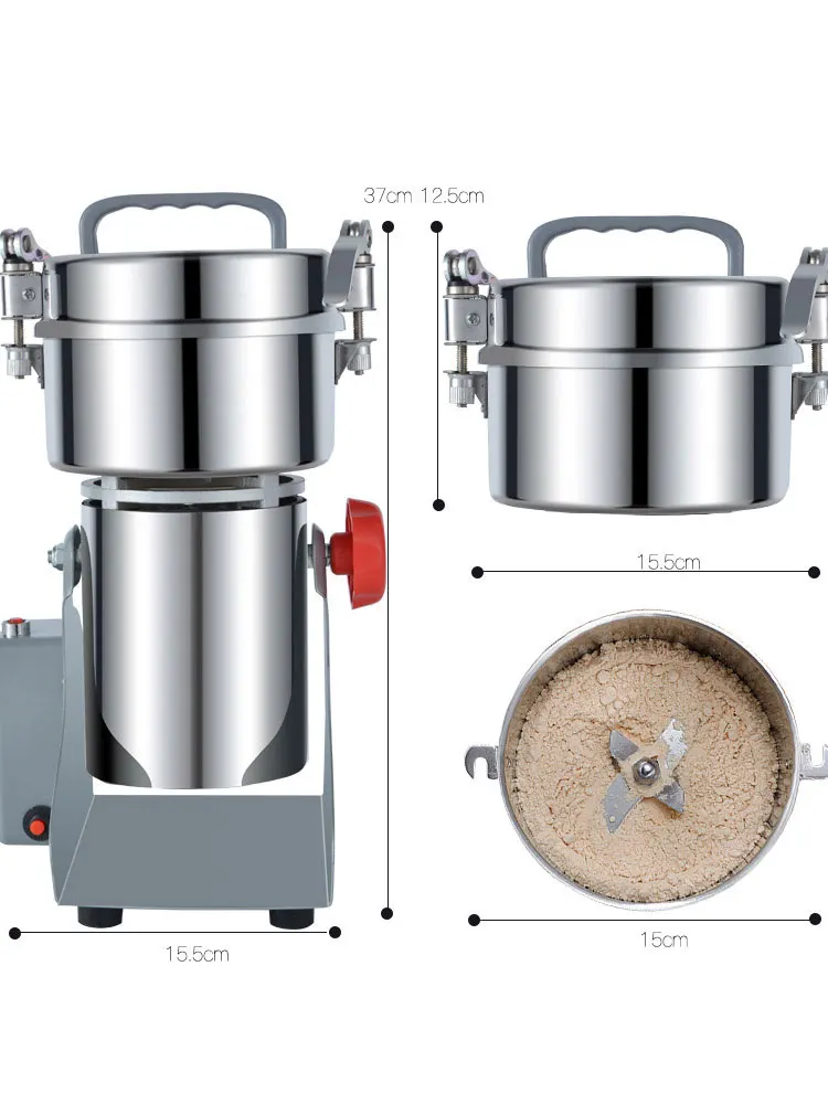 BEIJAMEI 800g 220V Grain Coffee Grinder Spice Dried Chili Flour Powder Miller Grinder Dry Rice Flour Home Powder Crusher