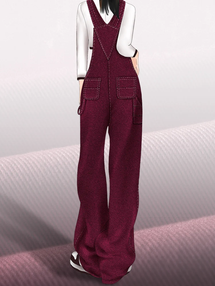 

Женские джинсовые комбинезоны с высокой талией из хлопка, весна-осень, новые, широкие брюки, повседневные, удобные, экологичные