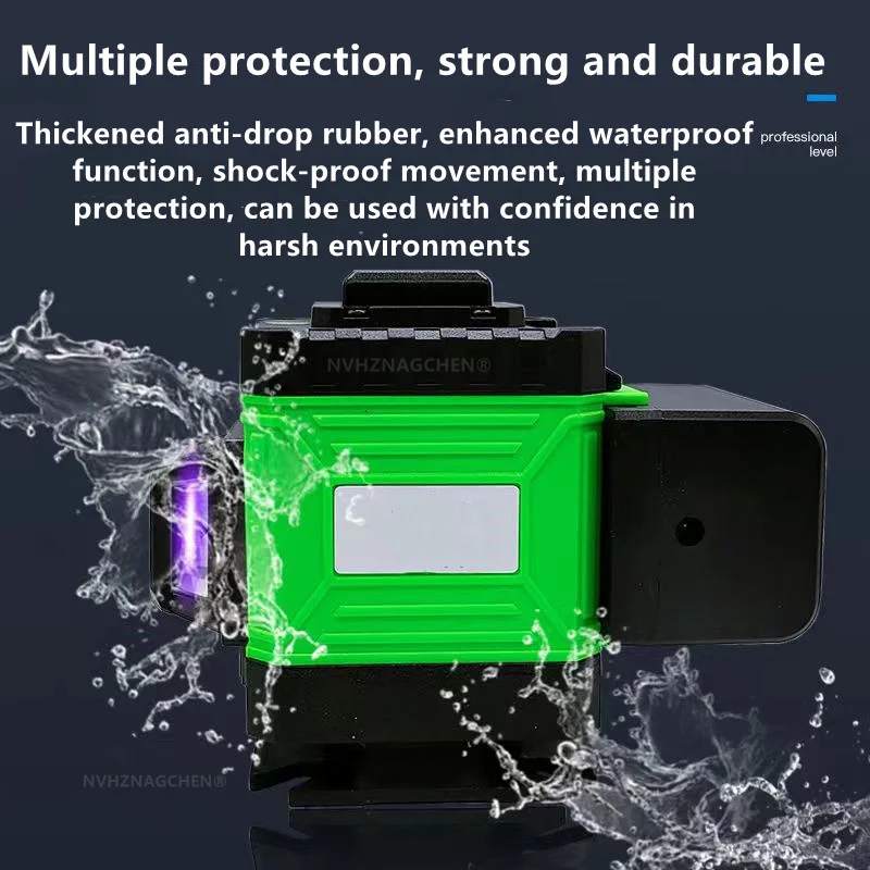 Laser Level 16 Lines 4D Powerful Purple Light Beam 360° Self-Leveling Horizontal Vertical for Diy Construction Decorate Tools