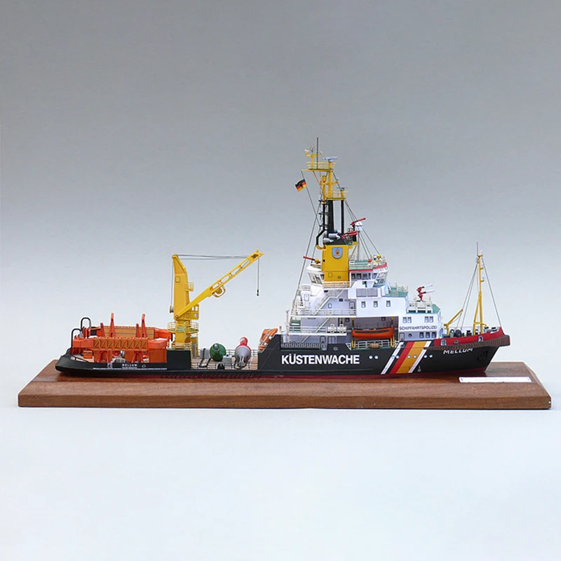 1:250 Germany Mellum Coast Guard Pollution Monitoring 3D Model Ship Paper Puzzle Ship Handmade DIY Paper Art Aldult Toys Gift