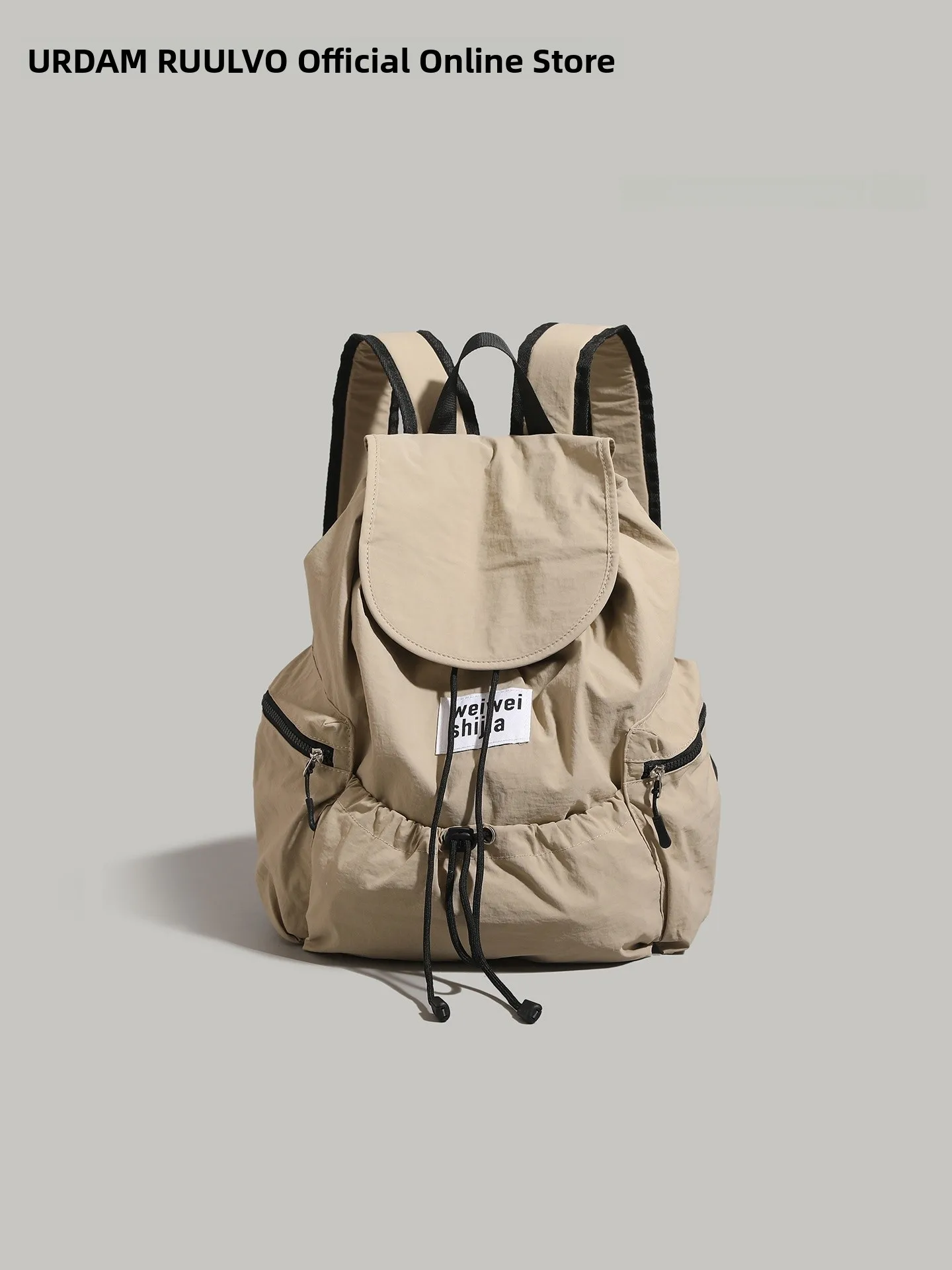 

UR Women's Casual Travel Backpack Large Capacity Drawstring Multi-Functional Outdoor Leisure Student Bookbag Soft Handle