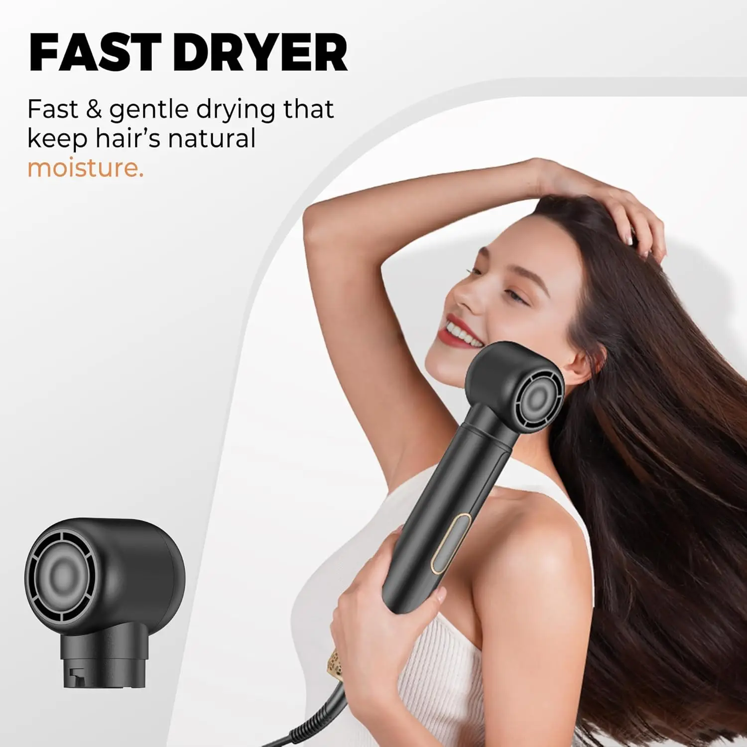 5 in 1 Blow Dryer Brush, Upgrade Hair Dryer Brush Air Curling Wrap Styler, Ionic Round Brush Blow Dryer for Women, Hot Air Brush Hair Styling Tools view 3