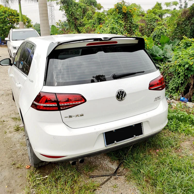 Spoiler For Volkswagen Golf 7 7.5 GTI Rline ABS Carbon Look Plastic Oettinger Style Roof Rear Spoiler aleron GOLF 7 2013-2020 ﻿