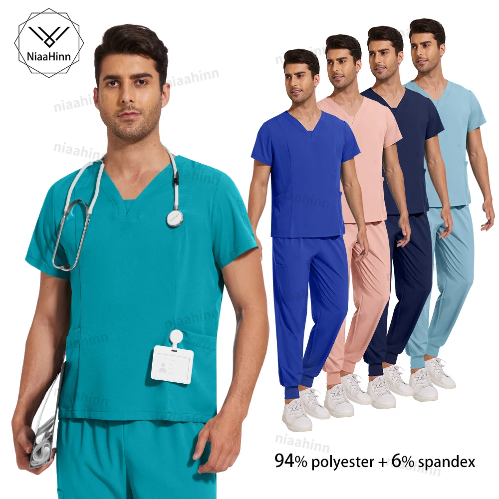 Gorąca sprzedaż zestaw peelingów pielęgniarskich akcesoria pielęgniarskie elastyczny miękki mundurek szpitalny peelingi medyczne kobiety męskie zestawy peelingów mundury medyczne