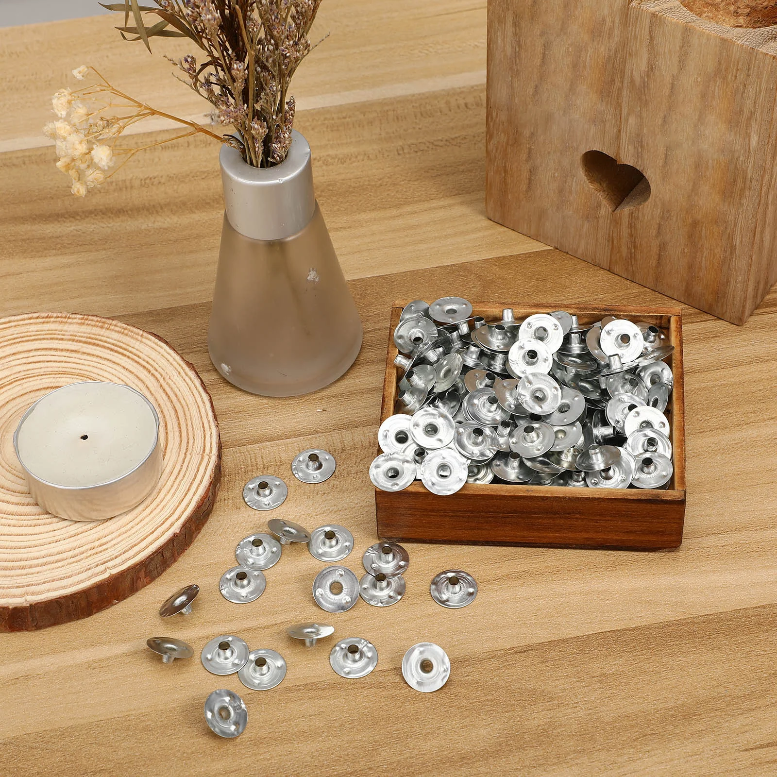 300 шт. оснований для фитилей, металлические таблички для рукоделия