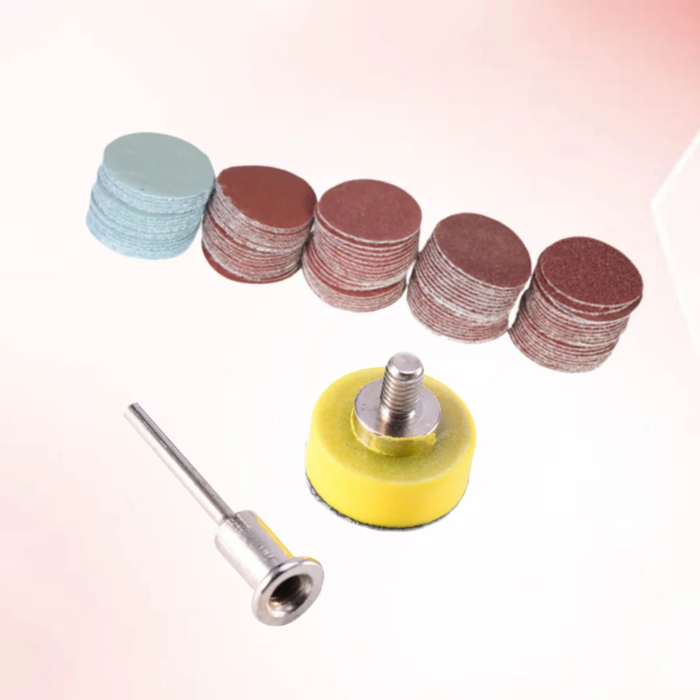 100 قطعة أقراص الصنفرة وسادة 25 مللي متر 1 بوصة 100-3000 حصى تلميع عدة لطاحونة الحفر أداة دوارة ملحق لوحة الداعم