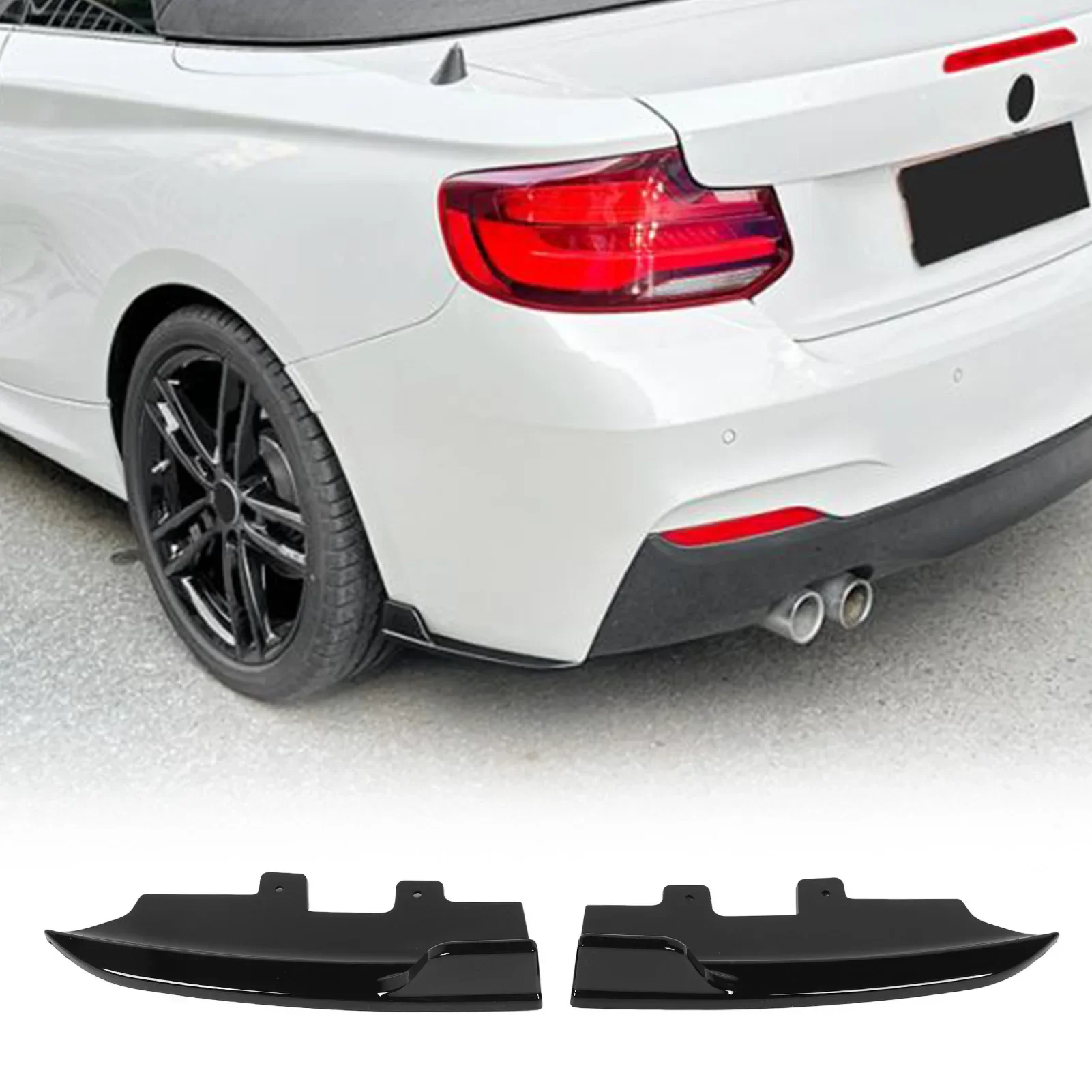 

Задний Боковой бампер спойлер губа сплиттер кузов наборы утюжок диффузор для BMW 2 серии F22 F23 M Sport 2015-2019 глянцевый черный