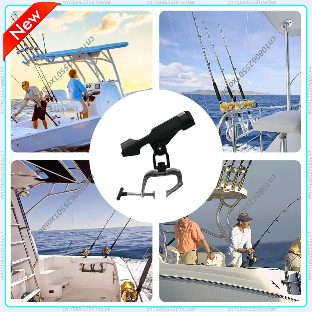 

Держатель для удочек на лодку, регулируемый на 360 градусов, с большим зажимом, подставка для удочек, аксессуары для лодок