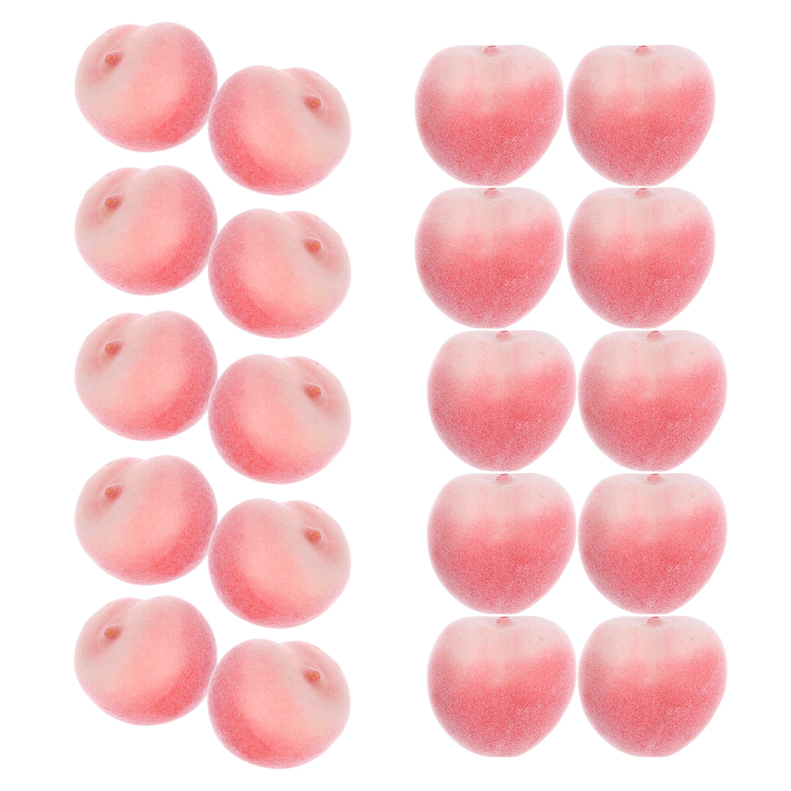 

20pcs Artificial Peach Props for Photography Display Lifelike Fruits Decoration Mini Fake Foam Figs Versatile Use Easy to Carry