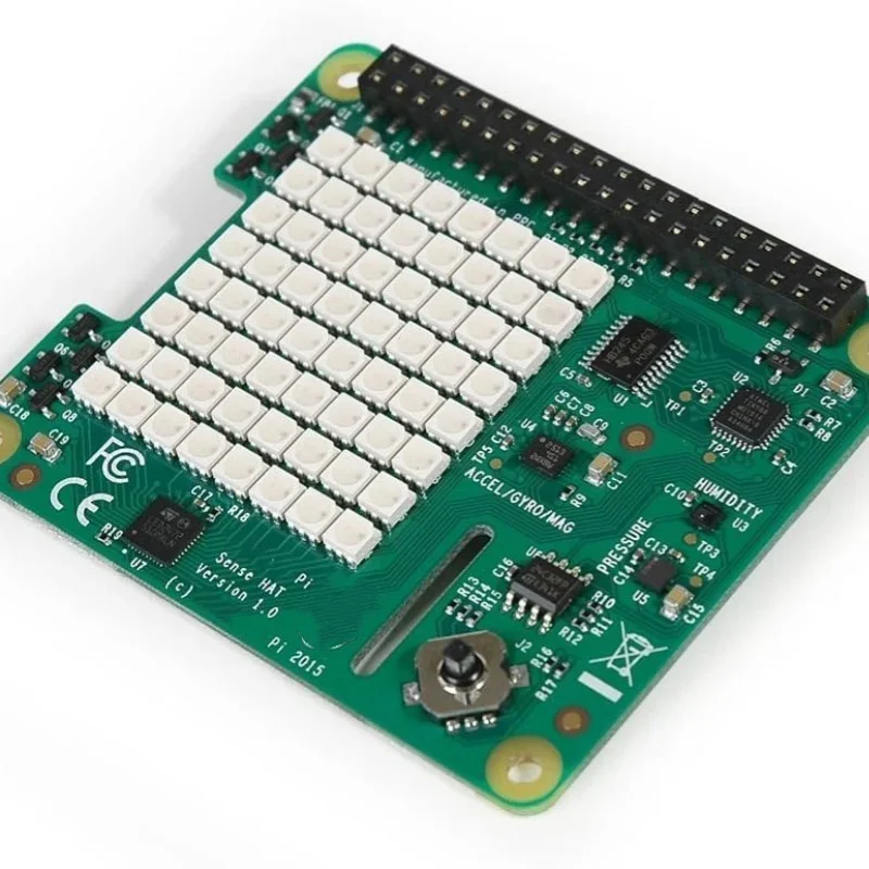 Pi RASPBERRYPI-SENSEHAT sensing cap with directional, pressure, humidity, and temperature sensors
