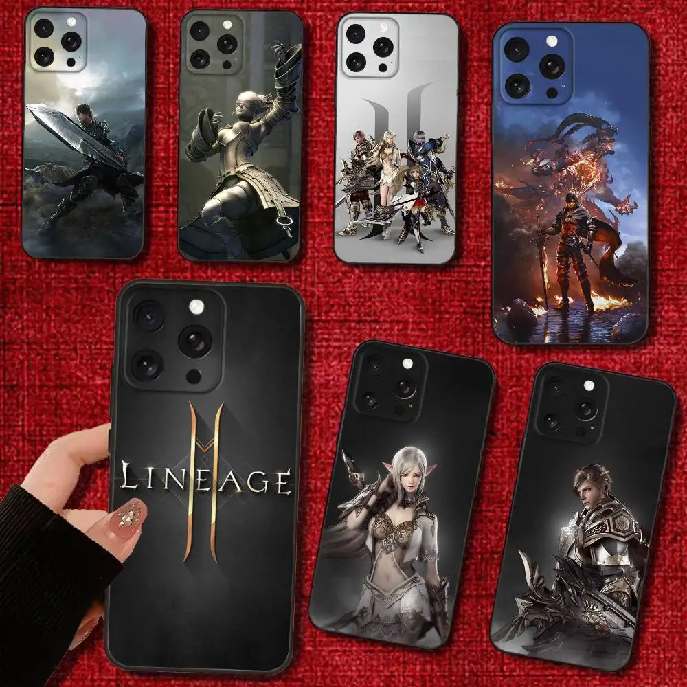 

L-Lineage 2 Game Phone Case For iPhone 16e,16,15,14,13,12,11,Pro,X,XS,Max,XR,Plus,Mini Soft Black Cover