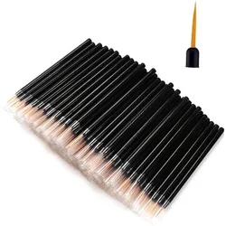 100PCS Disposable Eyeliner Makeup Brushes With Covers On the Hair, Makeup Eye Liner Tools Wands Applicator