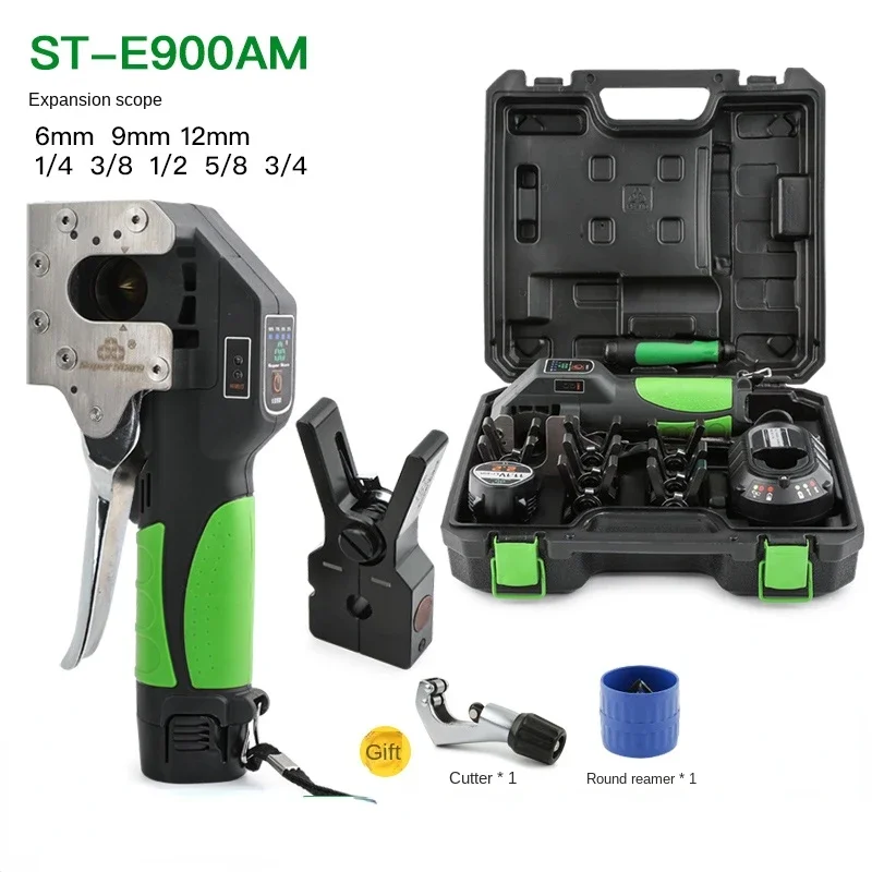 Tools DSZH ST-E900A Automatic Lithium Battery Copper Pipe Expander Air Conditioner Reamer FlareSet