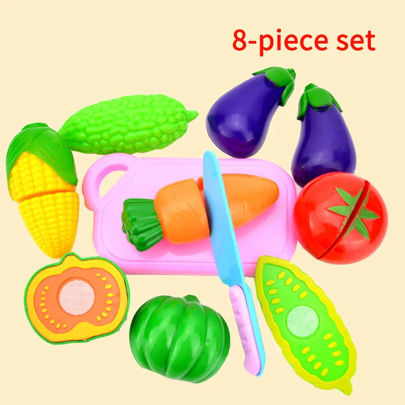 Conjunto de juguetes pequeños para niños, juguete de corte de frutas frescas y verduras, divertido traje de simulación de cocina, aprendizaje de