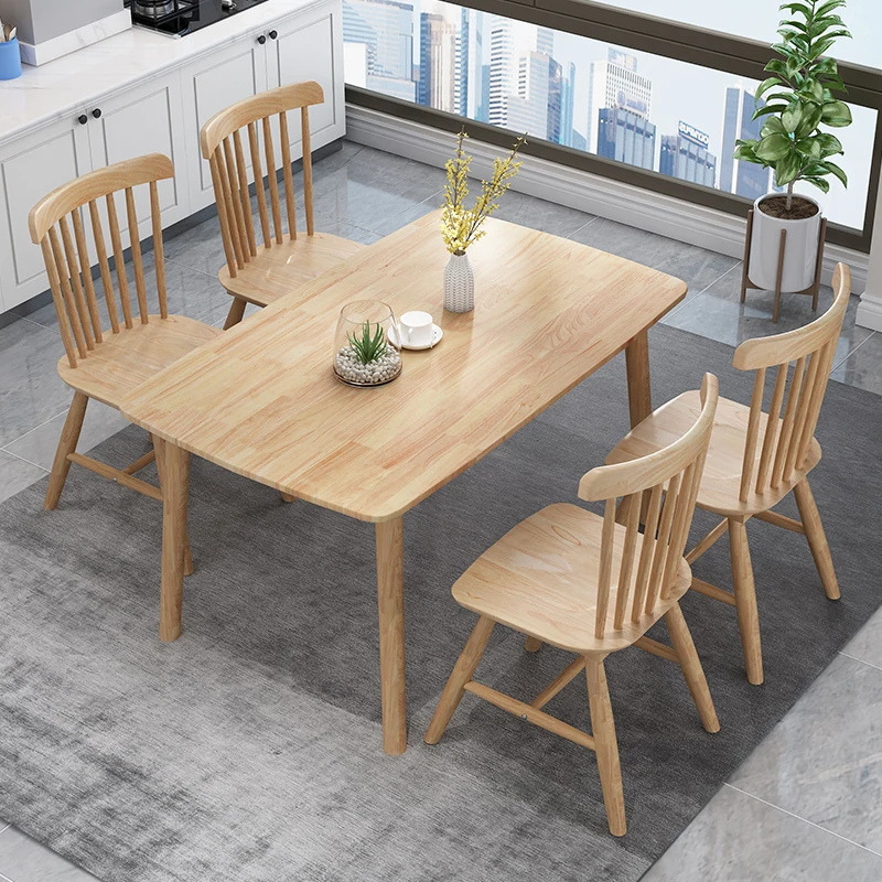 Luxury  solid wood round coffee dining table set restaurant dining table and chair furniture