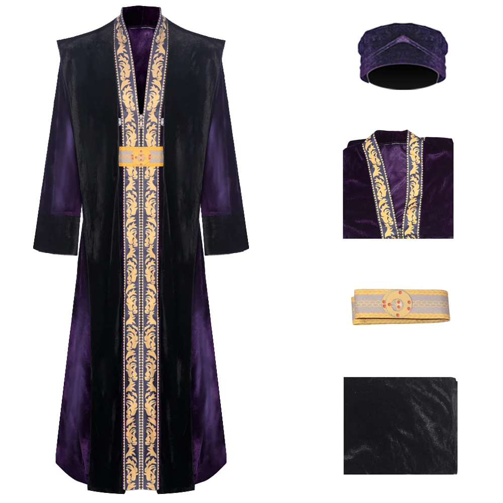 

Dumbledoree Cosplay Costume Robe Adult Coat Belt Hat Magic Men Wand Outfits Halloween Carnival Party Disguise Roleplay Suit