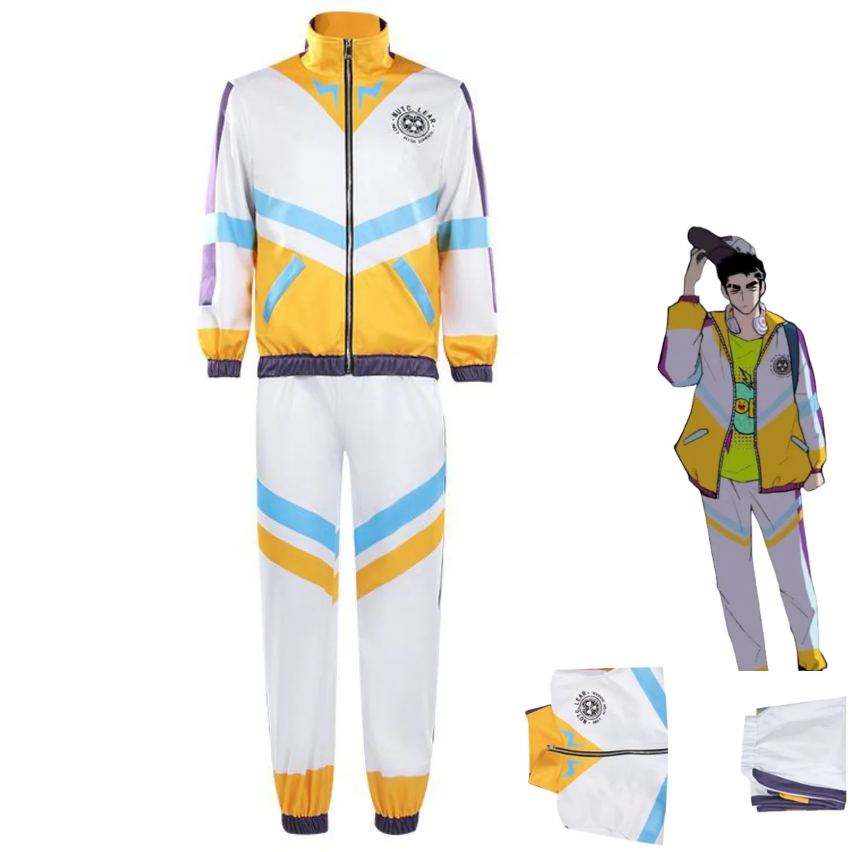 2024 New Anime Nutclear Boom Ying He  Yi Zhong Cosplay Costume NUT All Staff Campus Athletic Wear Coat Adult Man Gymnastics Suit