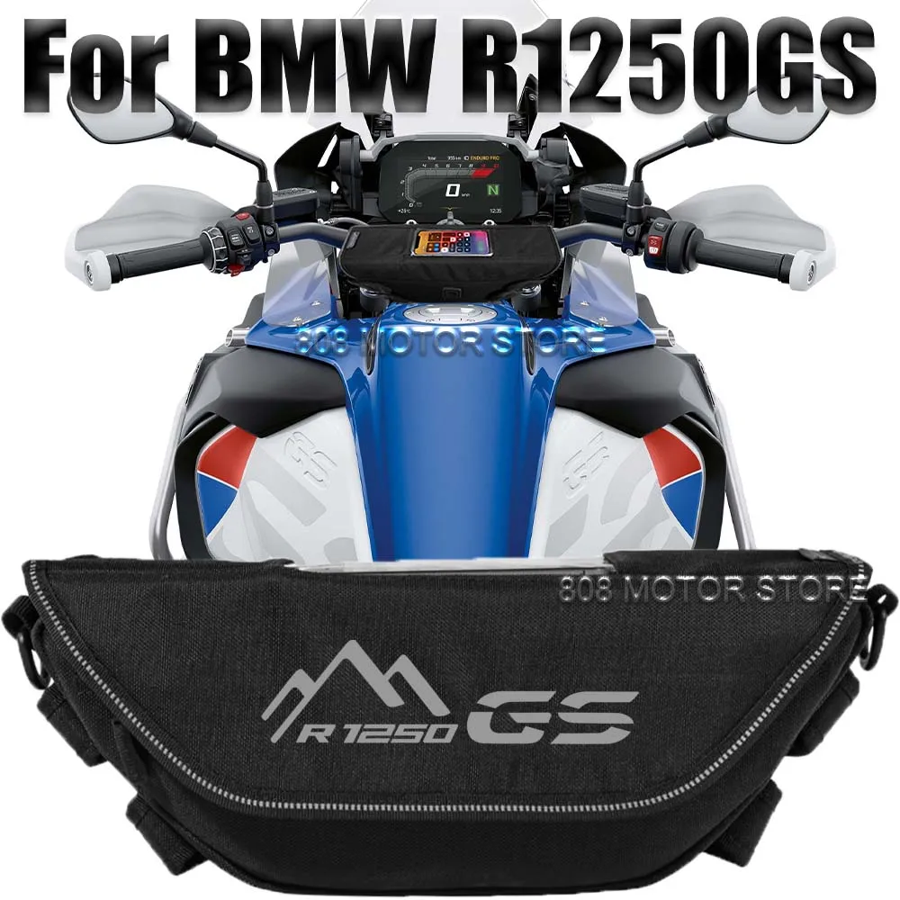 Bolsa de herramientas para accesorios de motocicleta, bolso impermeable y a prueba de polvo para manillar de viaje conveniente para BMW R1250gs r1250gs