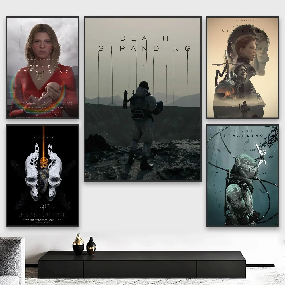 Videospiel Death Stranding 2-On The Beach Charakter Poster HD Art Sticky Wall Wasserdicht Zuhause Wohnzimmer Schlafzimmer Bar Ästhetisch