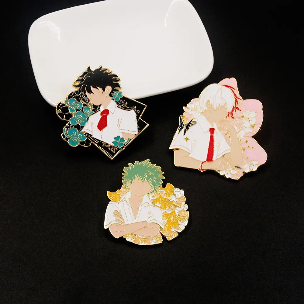 Cartoon Popular Brooches Midoriya Izuku All·Might Bakugou Katsuki Figure Badge Creative Enamel Pin Clothing Accessories Ornament