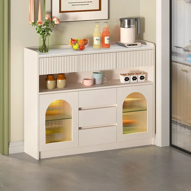 French cream style slate sideboard 20cm30 narrow cabinet thin kitchen storage living room sideboard pantry cabinet children