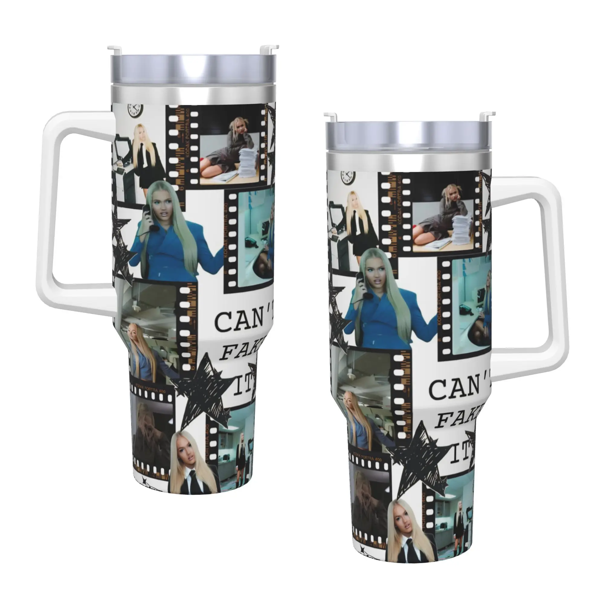Freya Skye Tumbler  Cold and Hot Water Bottle Heat Preservation Stainless Steel Thermal Mug Design Driving Car Mugs