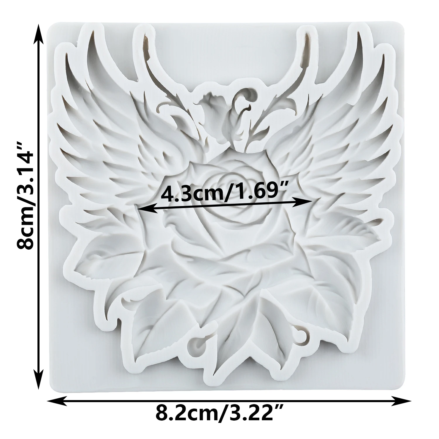 Rose Flower Silicone Molds Wing Fondant Cake Decorating Tools Cupcake Topper Candy Craft Gum Paste Polymer Clay