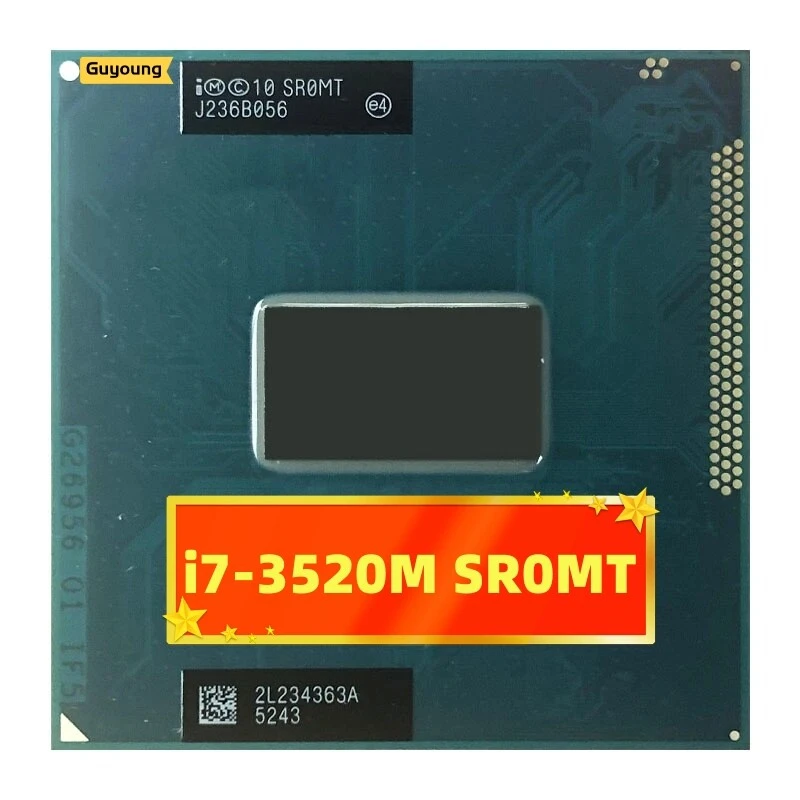 CPU i7 3520m i7-3520m SR0MT Dual Core 2.9GHz 4M PGA988 Laptop Notebook Processor HM77 HM76