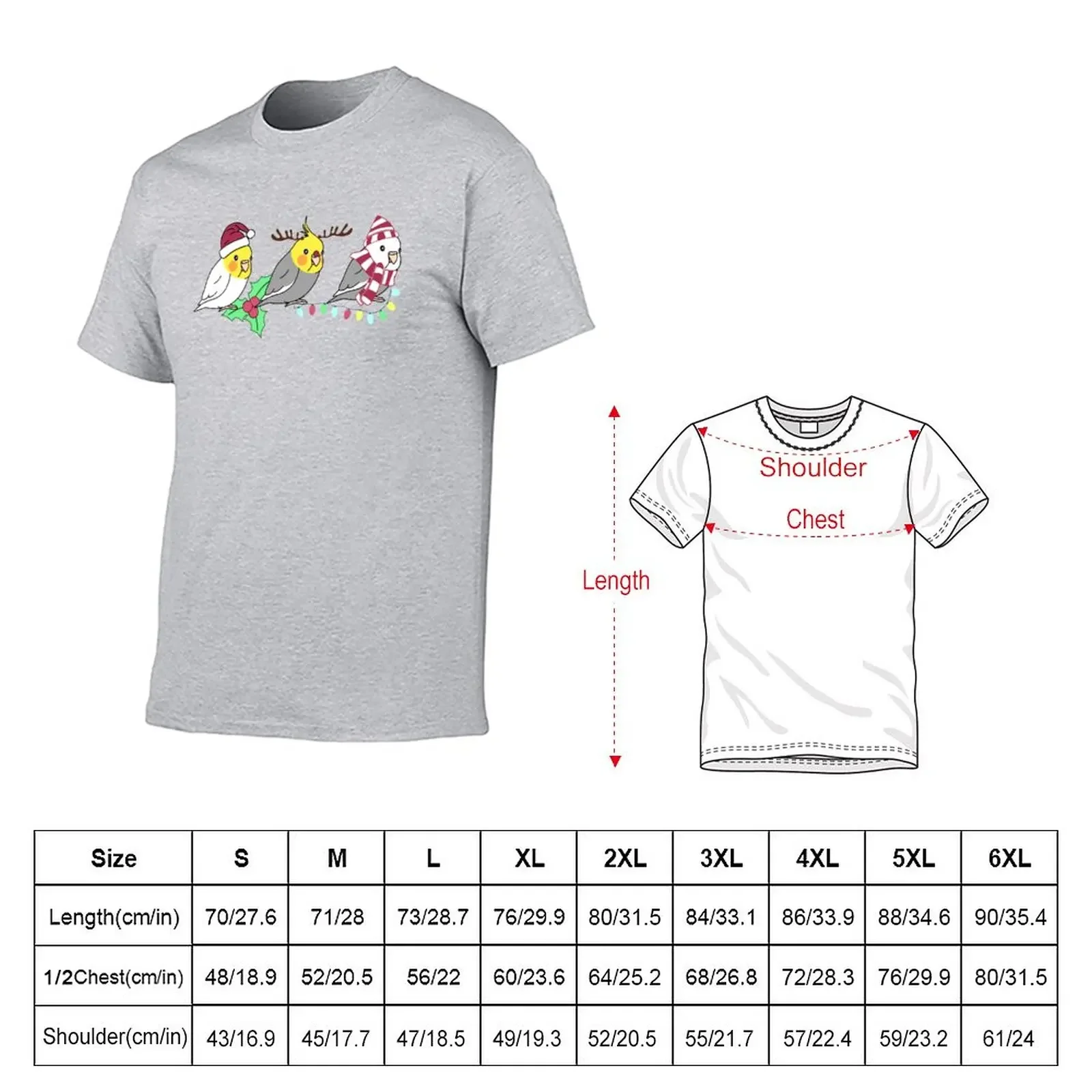 Chubby Cockatiels Christmas decorations T-Shirt tees customized t shirts mens t shirts casual stylish