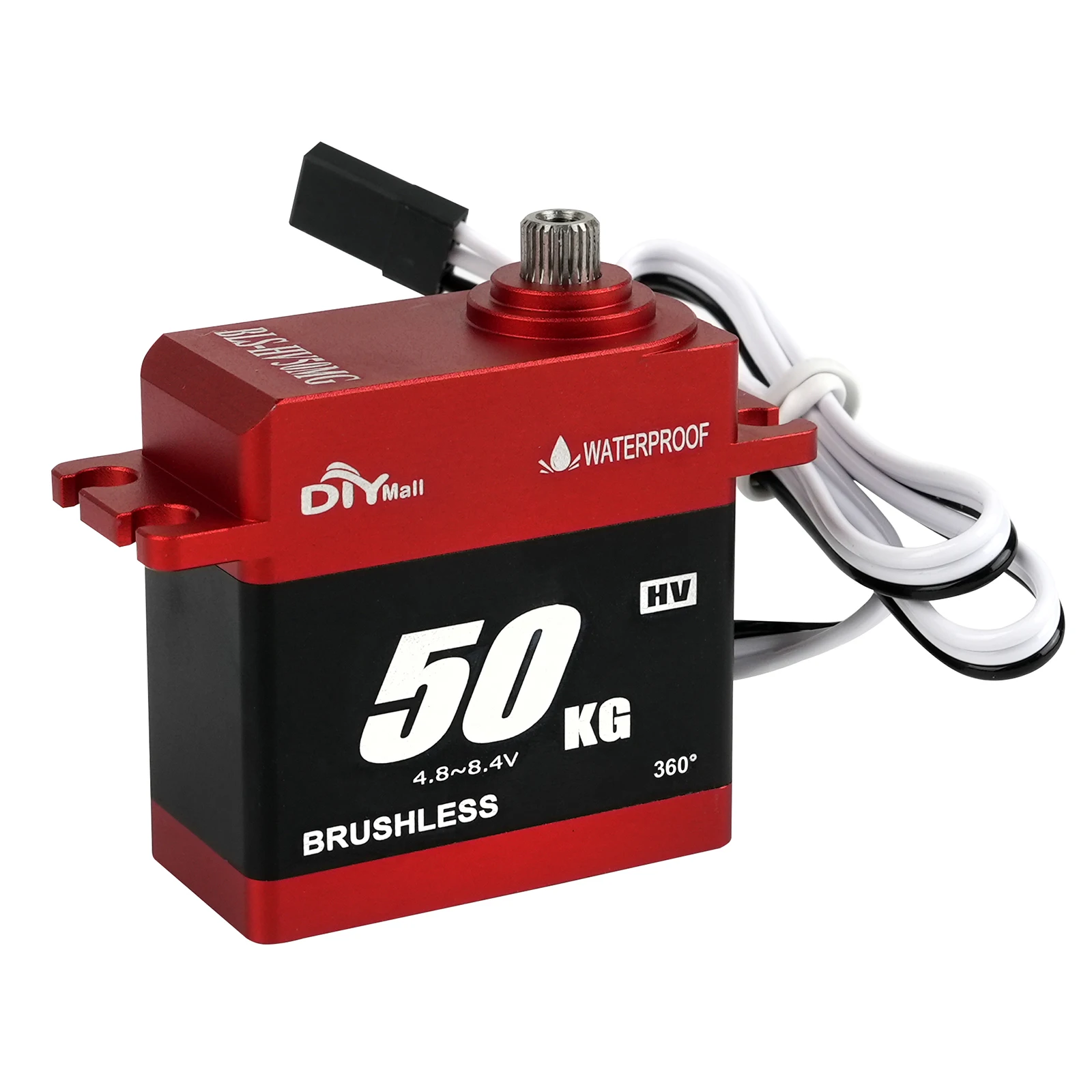 BLS-HV50MG 50 kg digitales bürstenloses Servo 180 ° /270 ° /360 °   Aluminiumgehäuse, wasserdicht, 8,4 V, für DIY RC Truck Crawler Car Boat Robot Toy