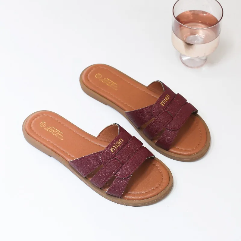 Children Flats Slides Retro Weave Strap Open Toe Girls Outdoor Indoor Slippers Comfortable Non-slip Kids Summer Beach Shoes