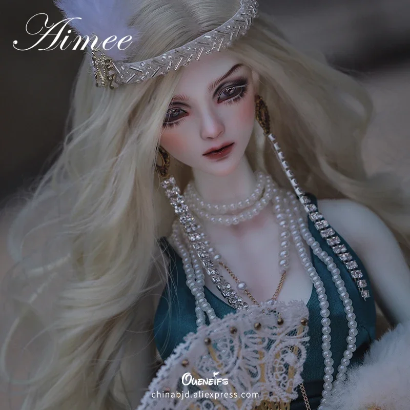 BJD Doll 1/4 Aimee Green Long Grace Dress Classic Delicate Makeup and Costumes Movie Heroine Art Toys ShugaFairy BJD