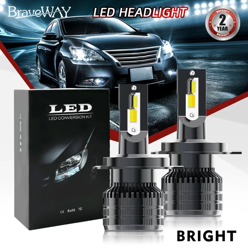 

HL 2Pcs H3 9006/HB4 LED Headlight Bulbs Canbus Car Light 6000K 4300K 3000K LED Light Bulbs For Cars Motorcycle SUV 12-24V