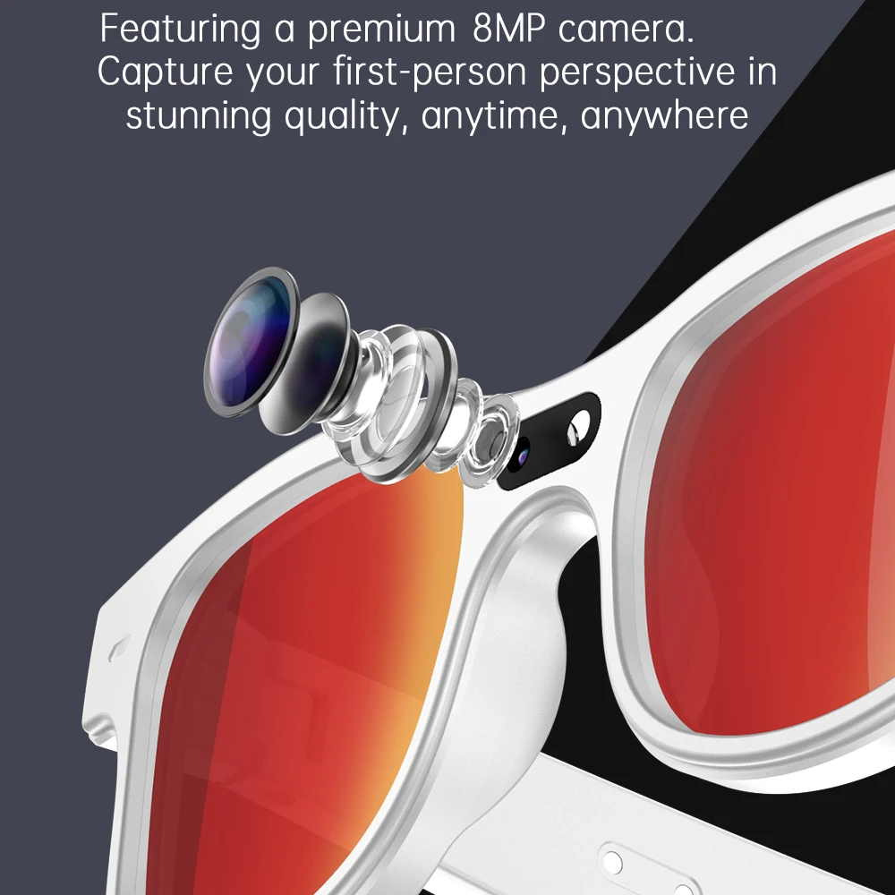 696 نظارات شمسية جديدة لركوب الدراجات نظارات ذكية محرك رياضي نظارات اتصال بلوتوث كاميرا 8 ميجابكسل ترجمة في الوقت الحقيقي تسجيل الفيديو