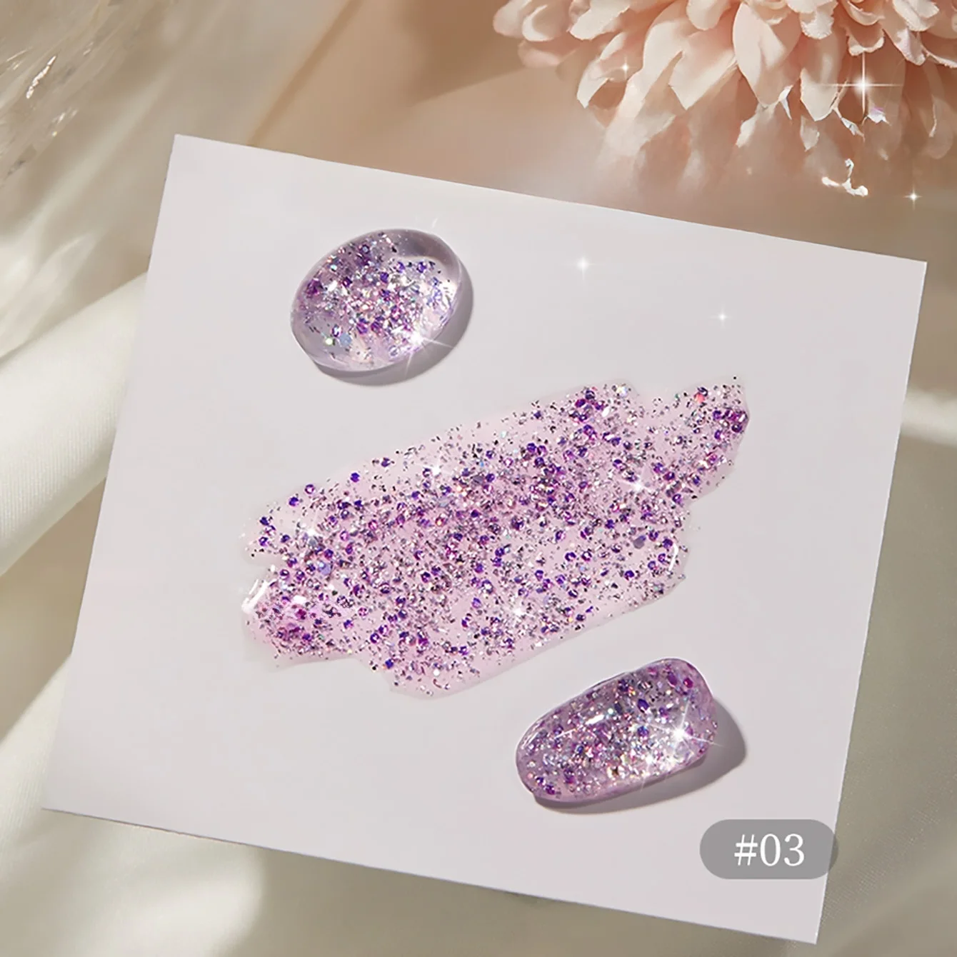 เจลทาเล็บ ZH Super Flash Summer Whitening Nail Phototherapy Gel Nail Art 2025 ยอดนิยม ลาย Bubble Iced Tea Series ประกายกลิตเตอร์ 1 ชิ้น