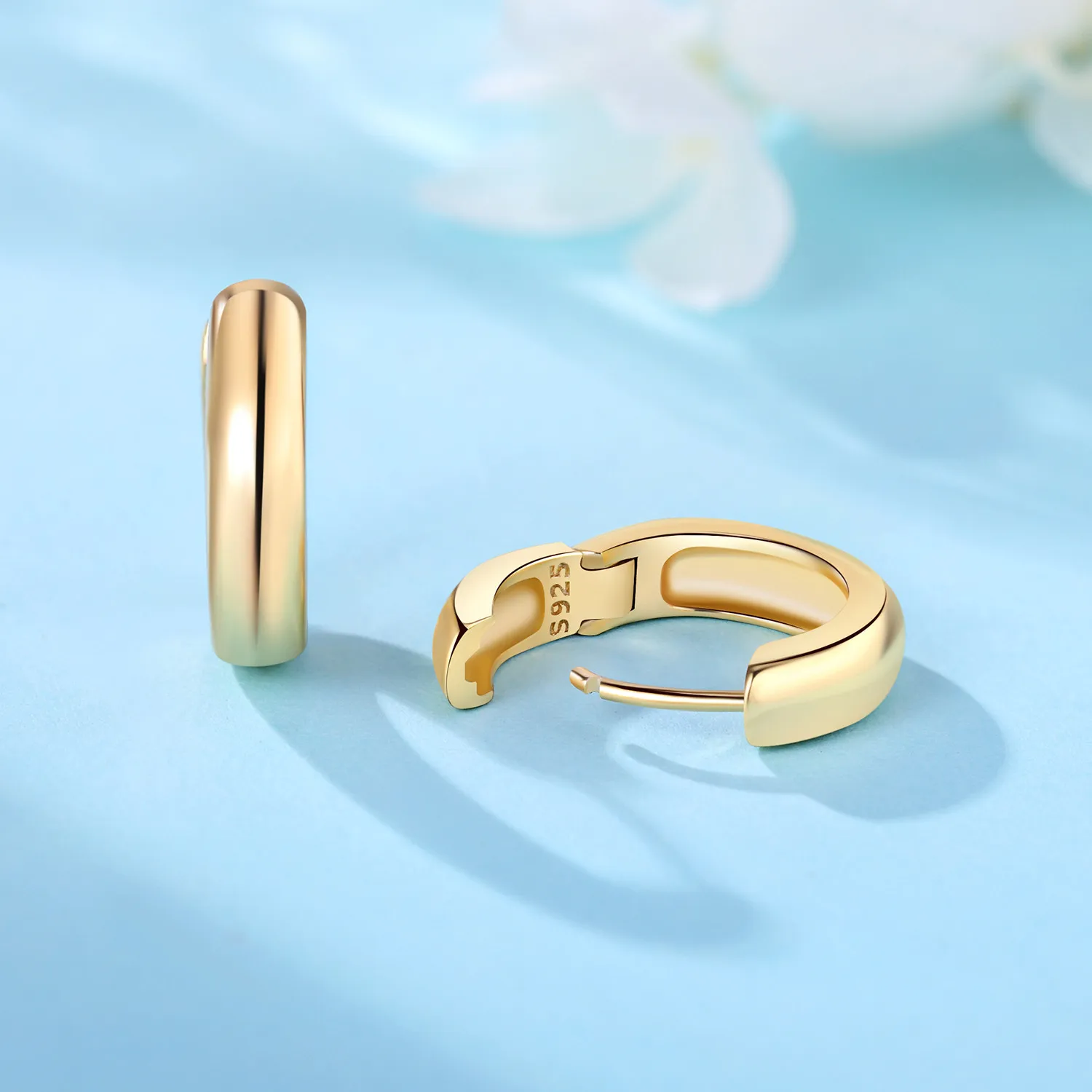 Original 2026 S925 Sterling Silver Zircon 18K Gold Lining Vintage Hoop Earrings for Women Birthday Party Wedding Gift Jewellery image 3