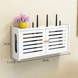 Wireless Wifi Router Rack Storage Box Living Room Socket Wifi Decoration Wall-mounted TV Set-top Box Racks Cable Power Organizer