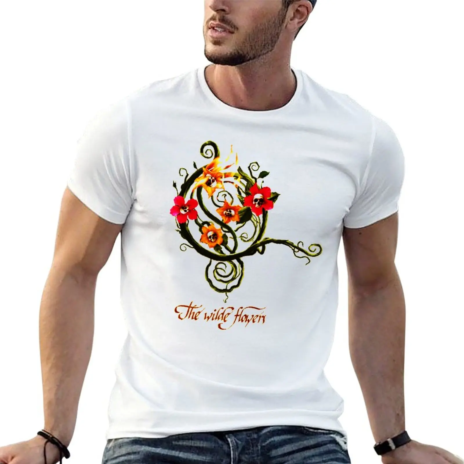 Opeth-Wilde Flowers T-Shirt Plus Size Gym Sports T-Shirt