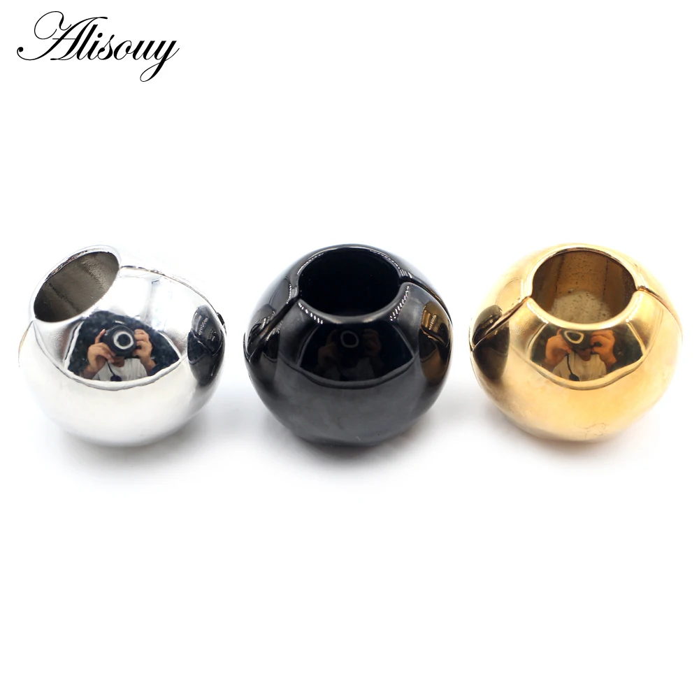 Alisouy 1PC Simple Polishing Copper Ball Round Hinged Ear Weights Expander Stretcher Plugs Gauges Earrings Body Piercing Jewelry